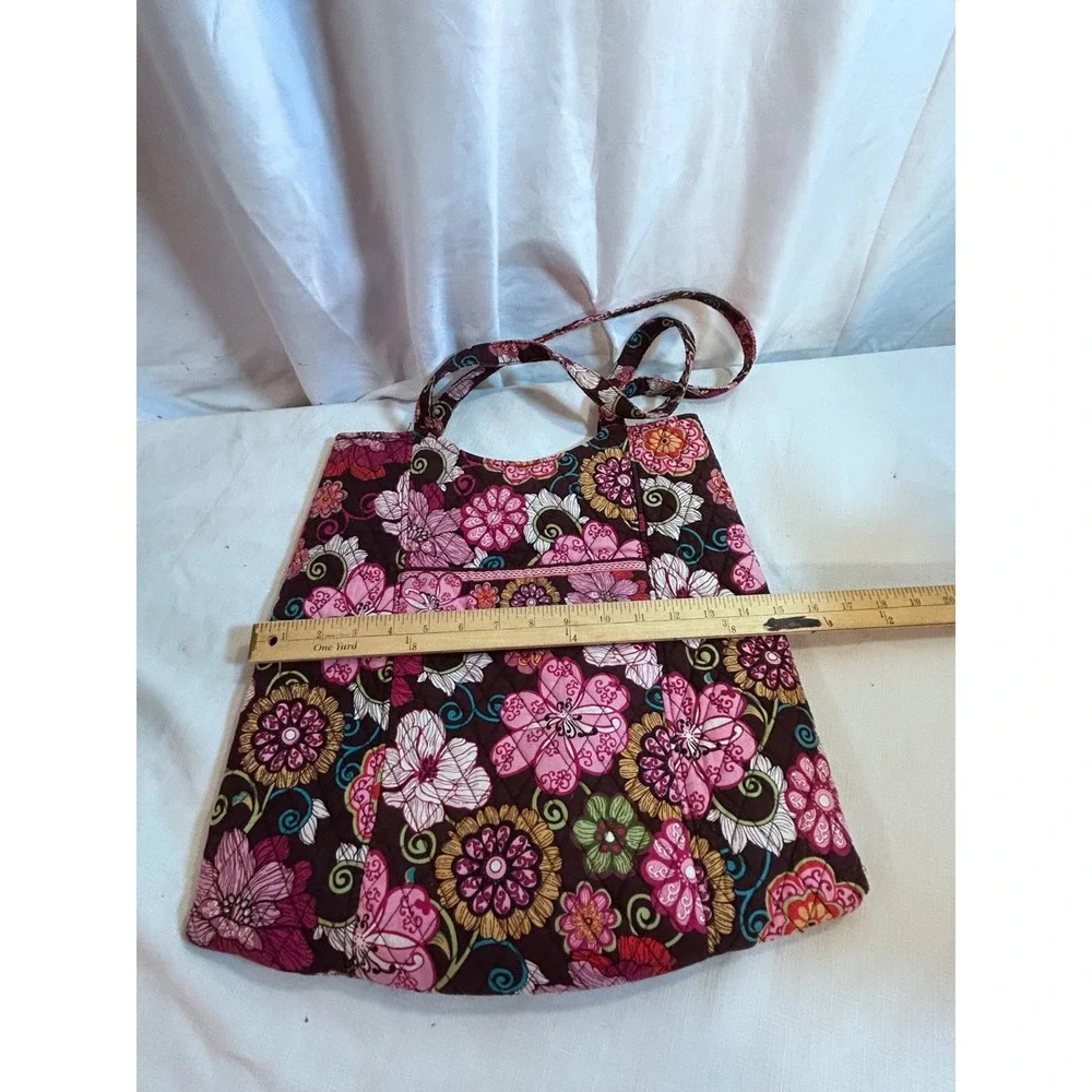 Vera Bradley Quilted Tote Bag Floral Pink Purple Cotton Women
